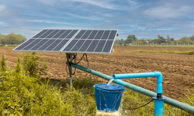 Solar pumping with fewer panels
